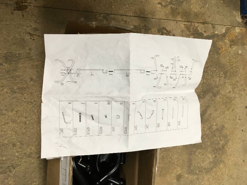 lot 65 image: Generic Home Craft Metal Coat Rack, Black open box never used open box never used