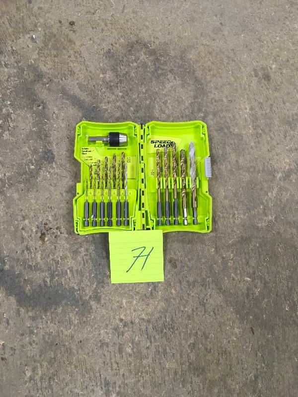 lot 71 image: Ryobi Speed Load Drill Bit Set