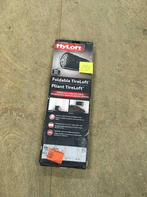 lot 81 image: HyLoft Foldable TireLoft open box never used