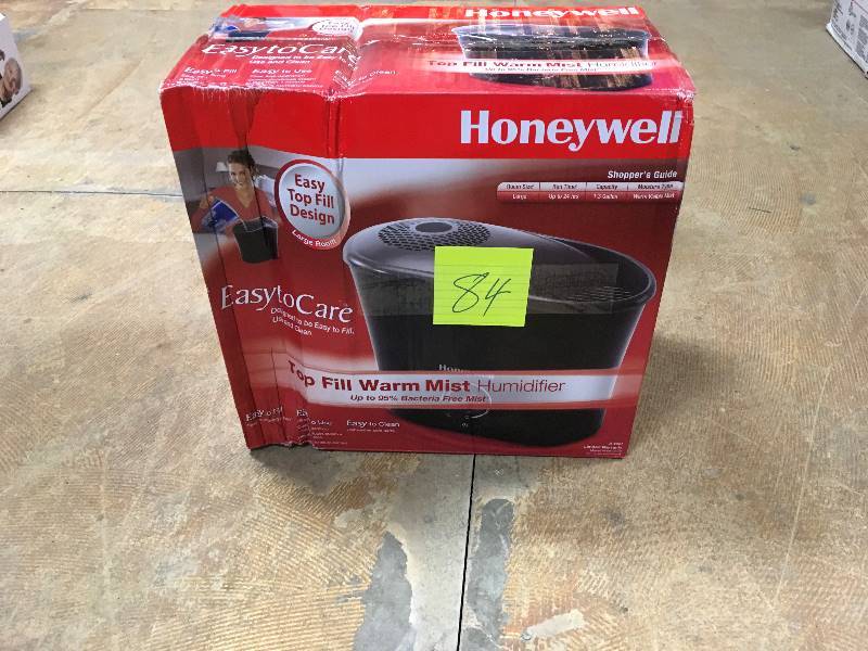 lot 84 image: Honeywell Top Fill Warm Mist Humidfier open box never used
