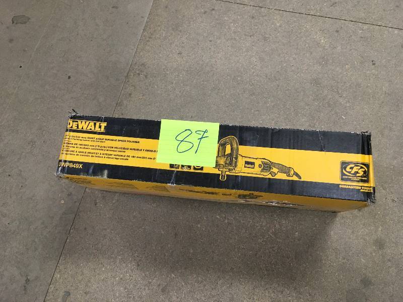 lot 87 image: DeWalt DWP849X 7 - 9 Variable Speed VS Polisher Buffer Tool - Soft Start open box never used