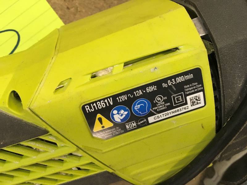 lot 93 image: Ryobi 12 Amp Reciprocating Saw in working conditions