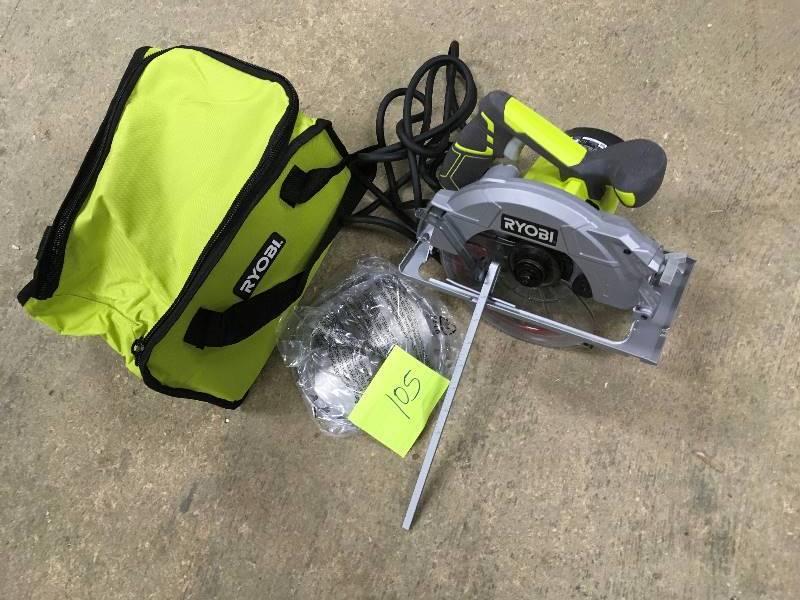 lot 105 image: Ryobi 7-14 Circular Saw with Laser in working conditions