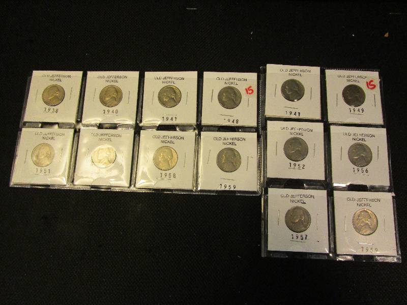 lot 15 image: (14) Old Jefferson Nickels
