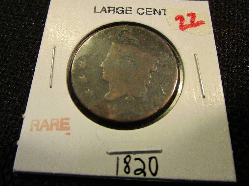 lot 22 image: 1820 large Cent