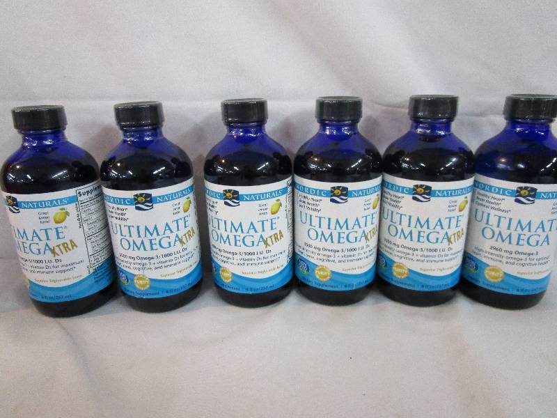 lot 47 image: 6-8fl oz unopened Ultimate Omega Xtra 3500 Mg Omeg-31000 I.U. D3