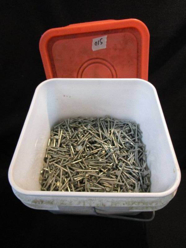 lot 66 image: Pail of 2 roofing nails