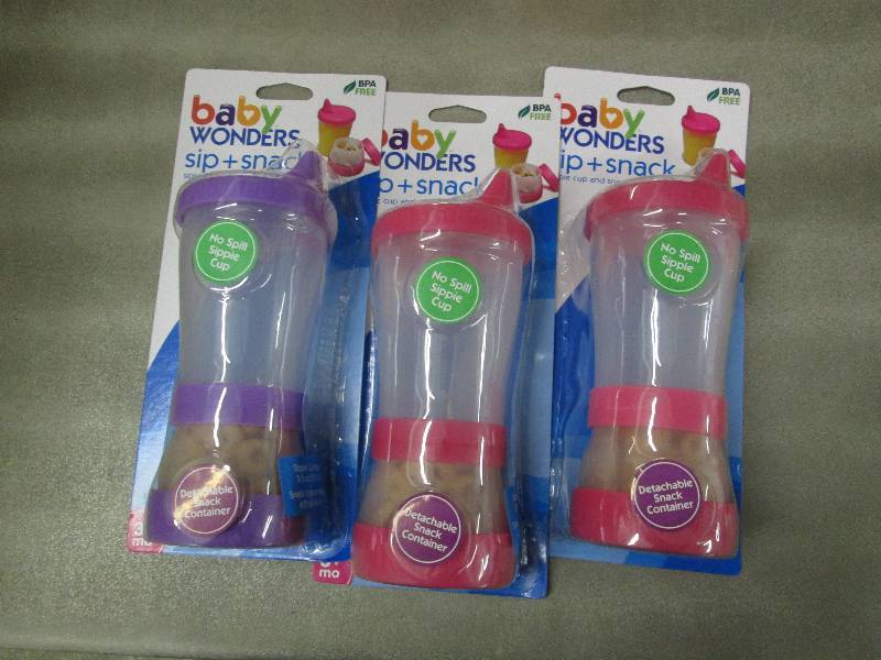 Lot of 3 Baby Wonders Sippie CupSn...