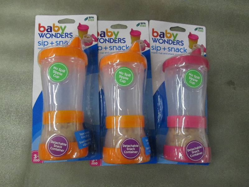 Lot of 3 Baby Wonders Sippie CupSn...