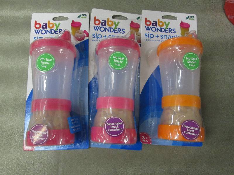 Lot of 3 Baby Wonders Sippie CupSn...