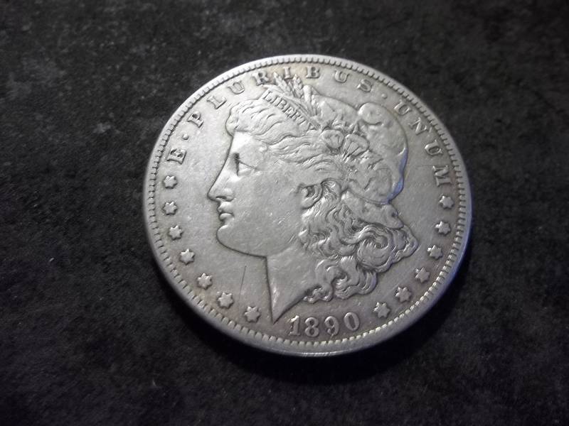 1890 CC  Morgan Silver Dollar