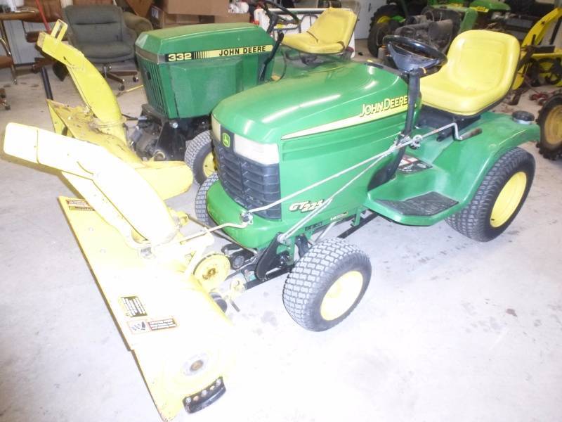 John Deere GT225 Garden Tractor NCS Elliot Generator, Trailer & Equip