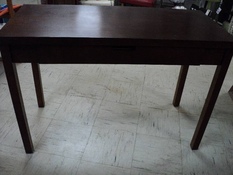 lot 21 image: wood desk with drawer...
