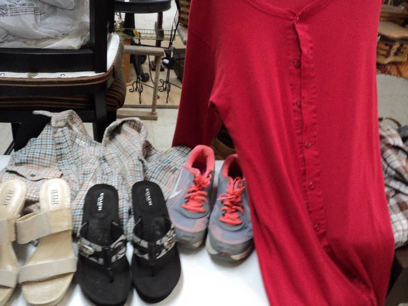 lot 43 image: flannel shirts, long johns, coach s...