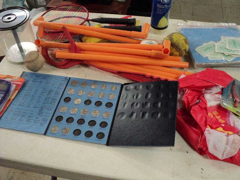 lot 119 image: toys and state quarters...