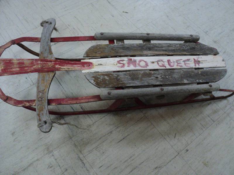 lot 156 image: sled and snowman...