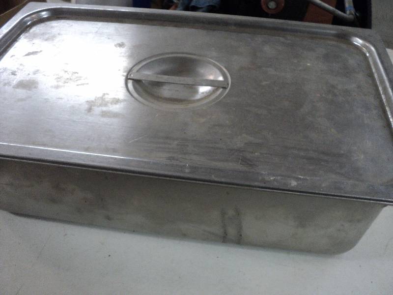 lot 162 image: stainless steel pan 13 x 21 6 de...
