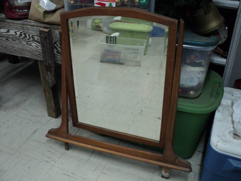 lot 163 image: vintage dresser mirror...