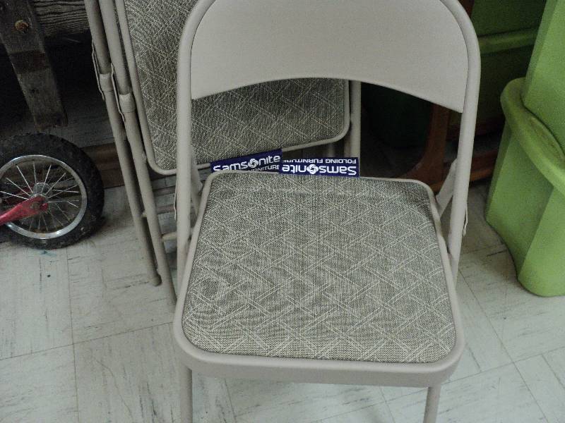 4 New Samsonite Folding Chairs Furniture Vintage