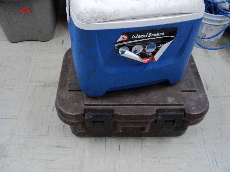 lot 203 image: 2 coolers, both need cleaning...