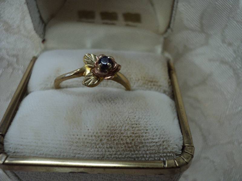 lot 212 image: Black Hills Gold ring about size 5...