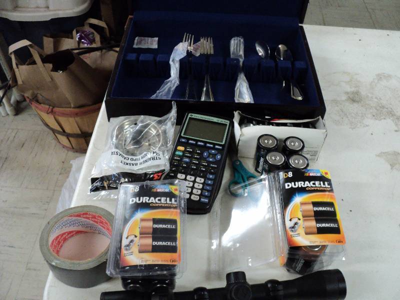 lot 216 image: batteries, Gibson stainless silverw...