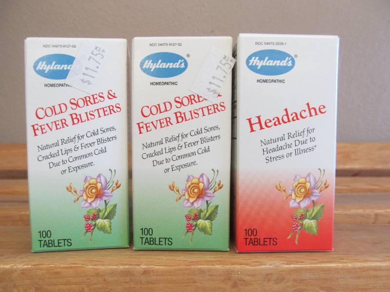 Hylands Homeopathic headache, cold sore, fever blisters