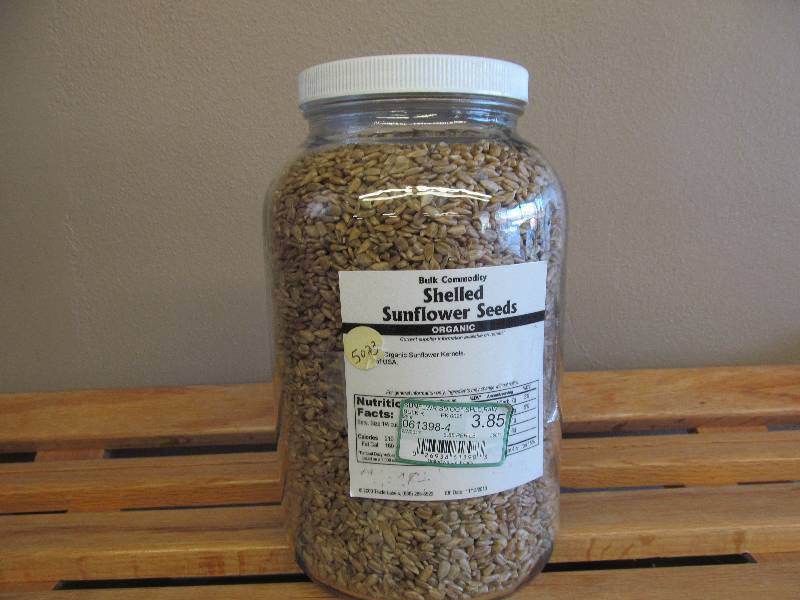 jar, sunflower seeds