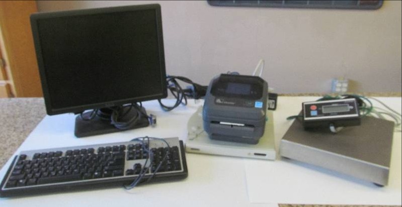 Dell computer, ADDS server, Zebra label maker, Avery Berkel Scale
