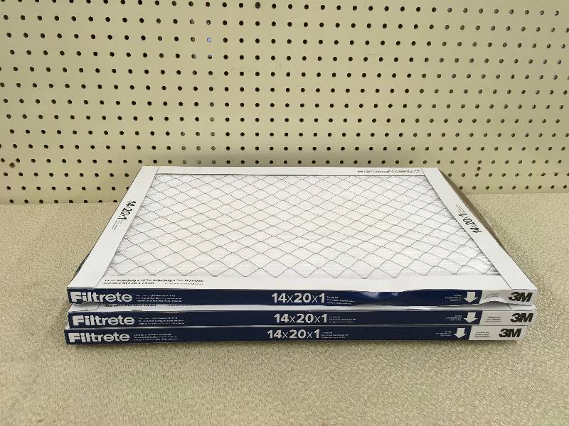THREE 14X20X1 FURNACE FILTERS