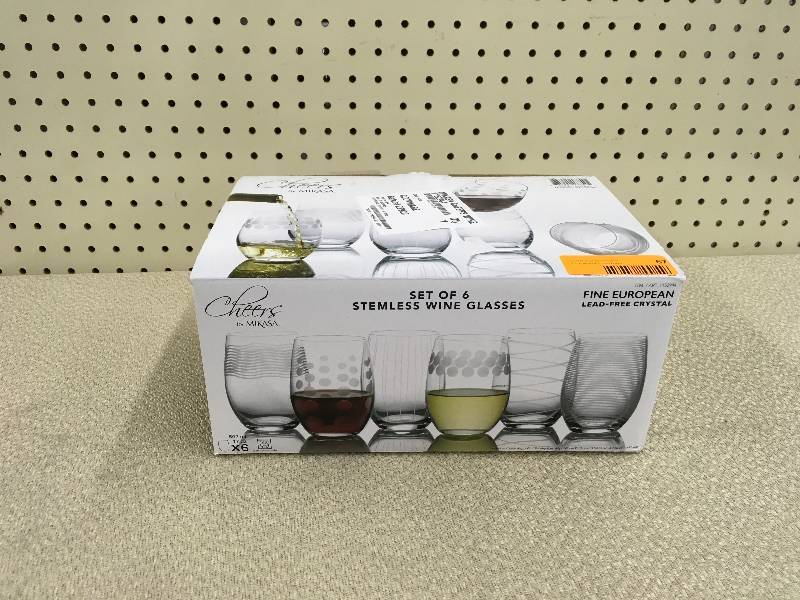 5 GLASSES STEMLESS WINE GLASSES, ONLY FIVE