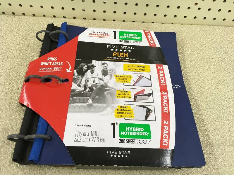 2 PACK, FIVE STAR 1 NOTE BINDERS