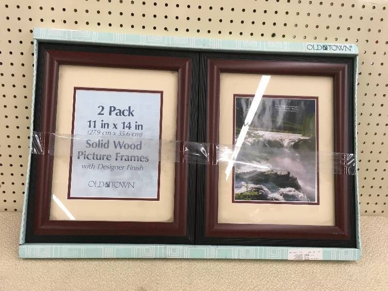 2PACK WOOD PICTURE FRAMES, 11 X 14