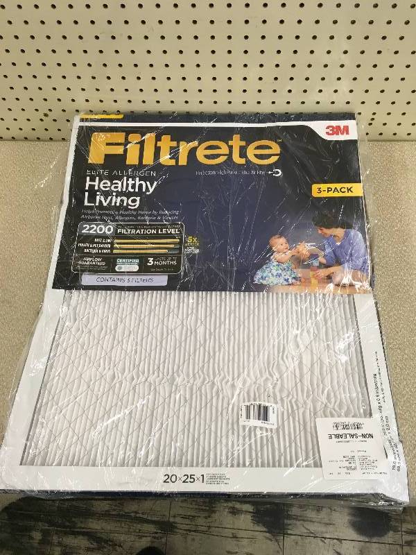 FILTRETE FURNACE FILTERS, 3 PACK, 20X25X1