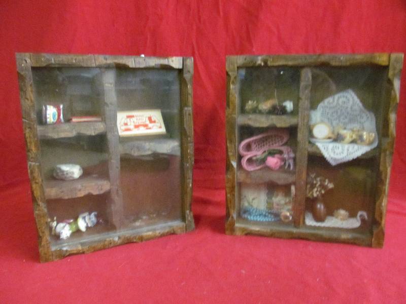 lot 16 image: vintage shadow boxes