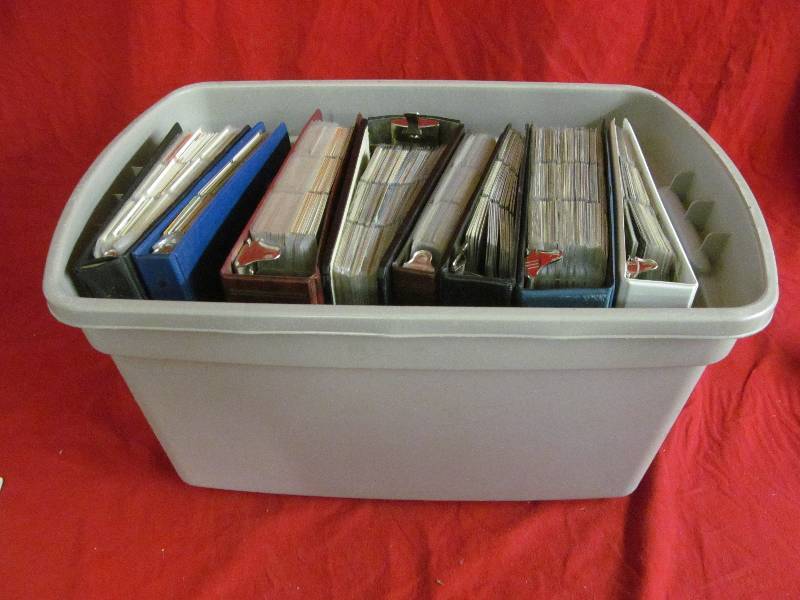 lot 113 image: sport trading cards in binders