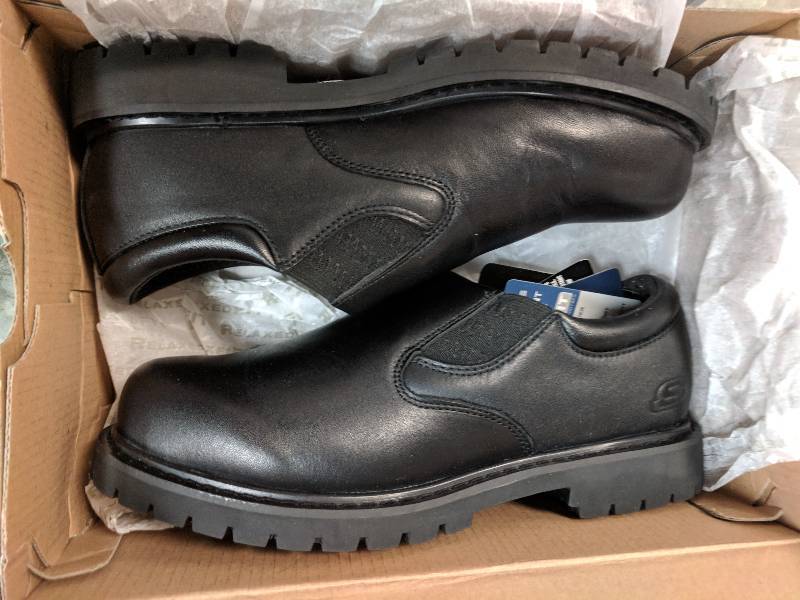 lot 16 image: Skechers Mens Cottonwood-Goddard Slip-Resistant Work Shoe - Extra Wide Black 7.5