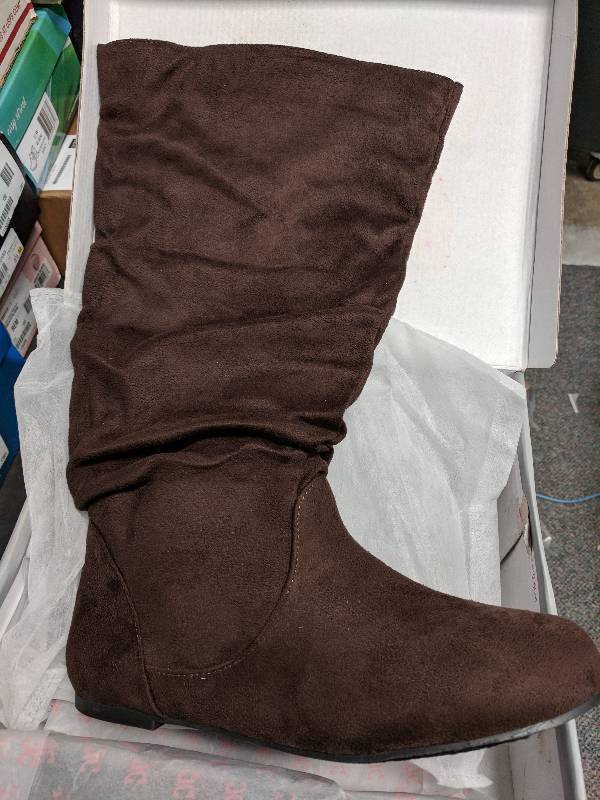 lot 60 image: Journee Collection Womens Rebecca Boot - Wide Calf Brown 9.5