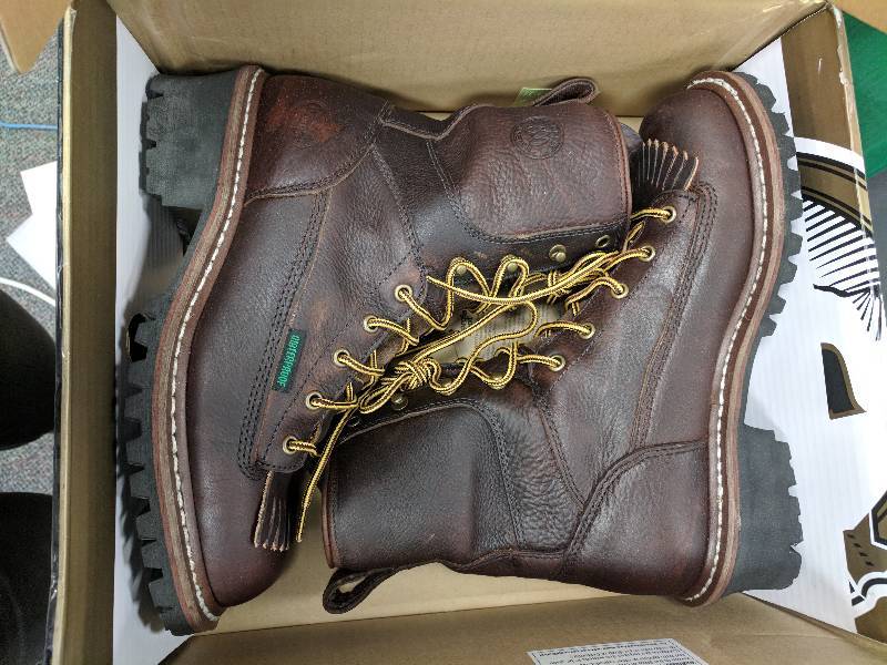 lot 108 image: Georgia Boot Mens 8 Waterproof Logger Boot Brown 8