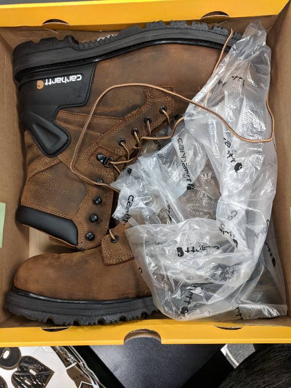 lot 110 image: Carhartt MN 8 Inch Work Boot-W Brown 10.5