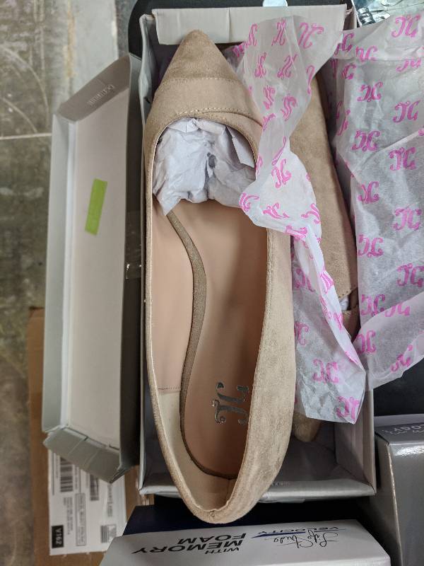 lot 131 image: JCollect WM Faux Suede Flats Taupe 10