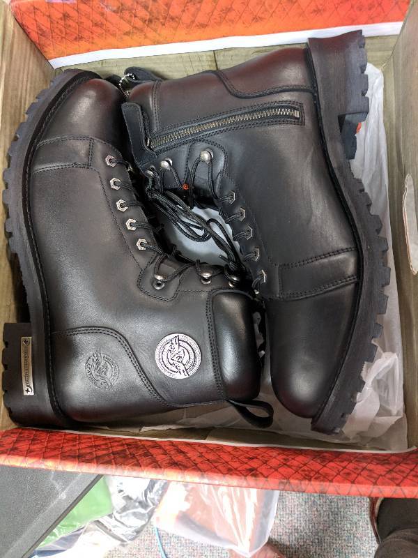 lot 157 image: Milwaukee Leather Mens Classic Short Motorcycle Boot Black 13