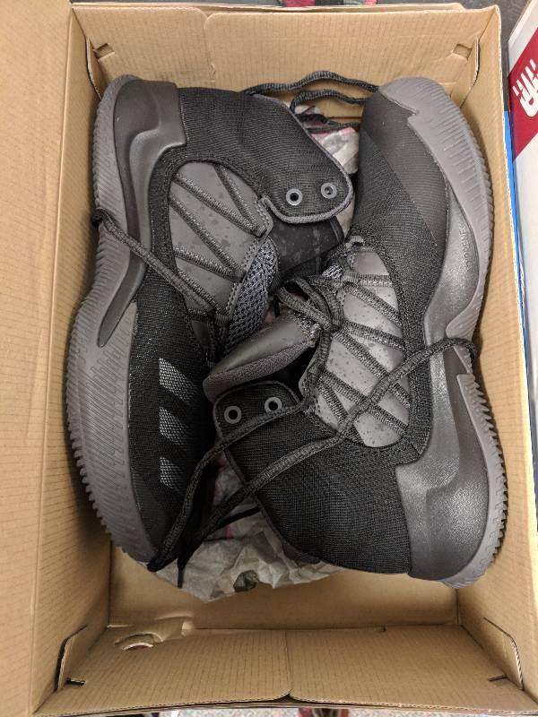 lot 177 image: adidas Mens Infiltrate Basketball Shoe Black-Black 8.5