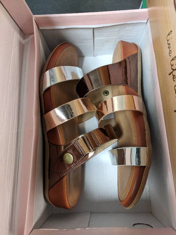 lot 185 image: GC Shoes Womens Marla Slide Sandal Metallic Multi 8.5