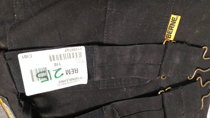 lot 215 image: Berne Mens DLX Insulated Overall Black Short Medium
