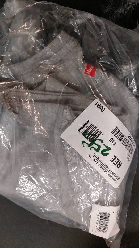 lot 255 image: Hanes Womens Relaxed Fit ComfortSoft Crewneck T-Shirt Gray L