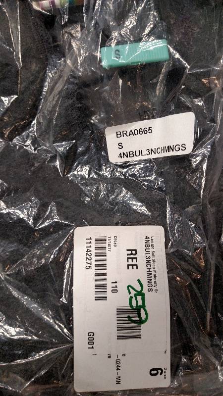 lot 259 image: Lamaze Soft Sleep Womens Maternity Bra Charcoal S