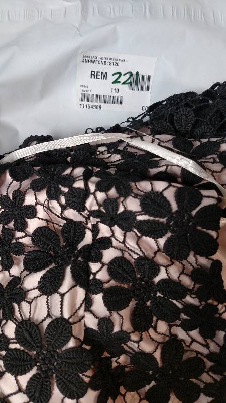 lot 221 image: Jessica Simpson Lace Fit-and-Flare Halter Dress - BlackPink 12