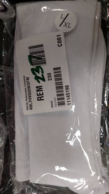 lot 237 image: Beautyko Athletic Performance Compression X Crew Socks 6-pack - One Size Fits Most