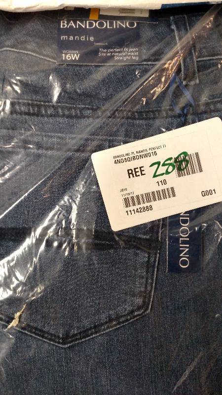 lot 288 image: Bandolino Womens Plus Mandie Perfect Fit Jean Denim 16W